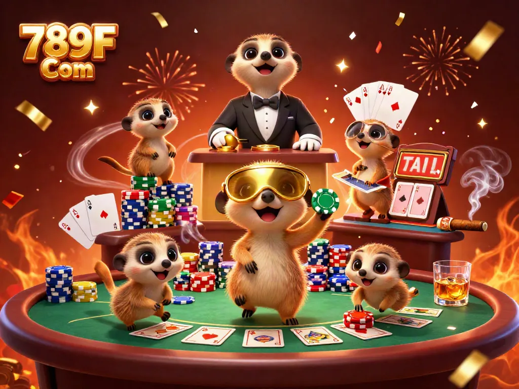 Engage with thrilling moments at 789F Com with vivid casino action featuring meerkats.