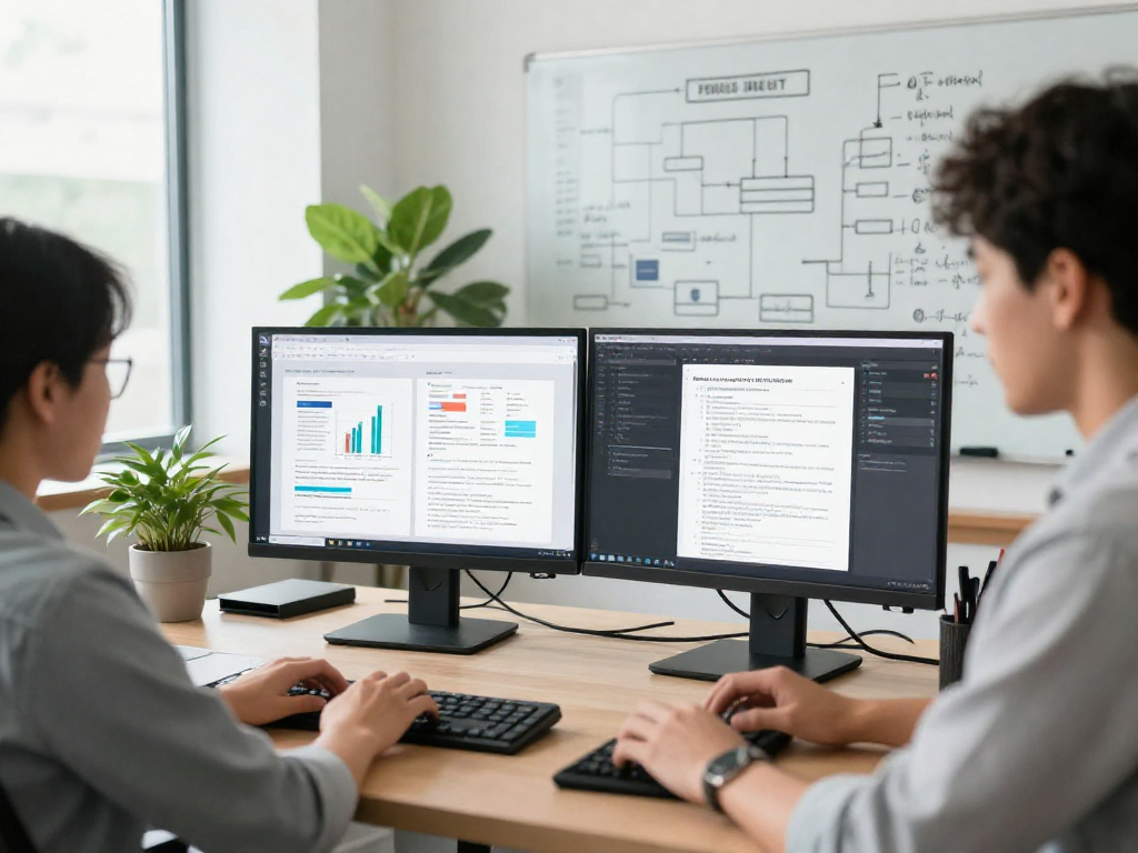 Innovative document fraud detection workspace with analysts and technology.