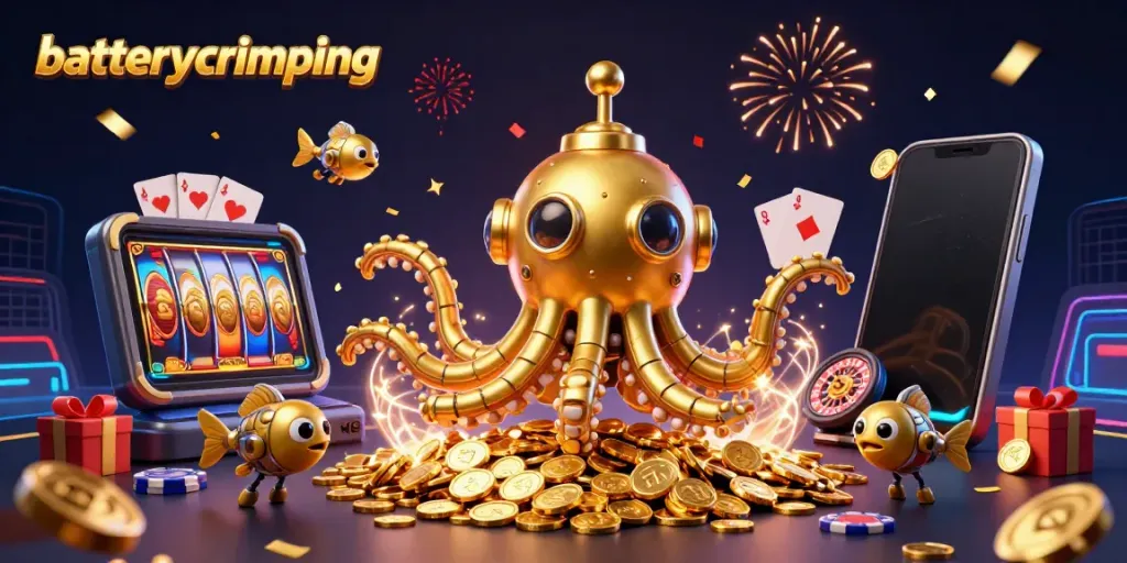 Crimp battery cables while playing with innovative batterycrimping casino-themed elements.