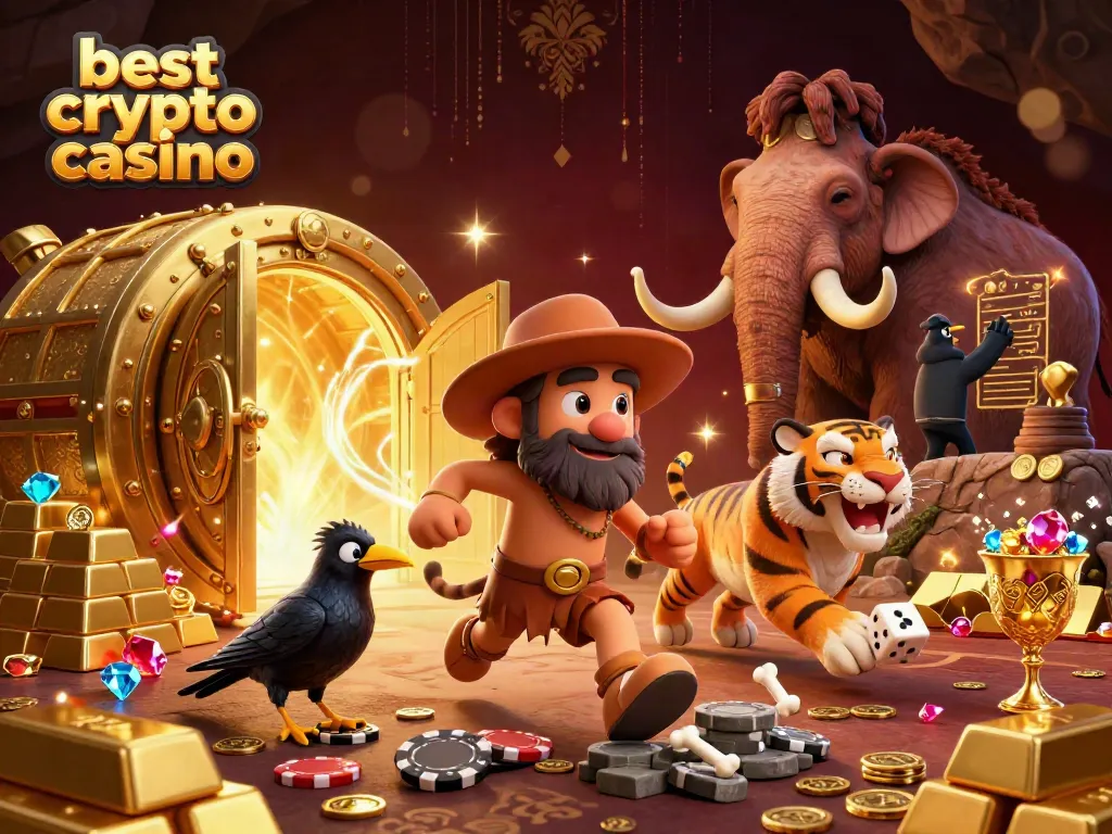 Experience the thrilling excitement of the best crypto casino with vibrant characters and dazzling treasure!