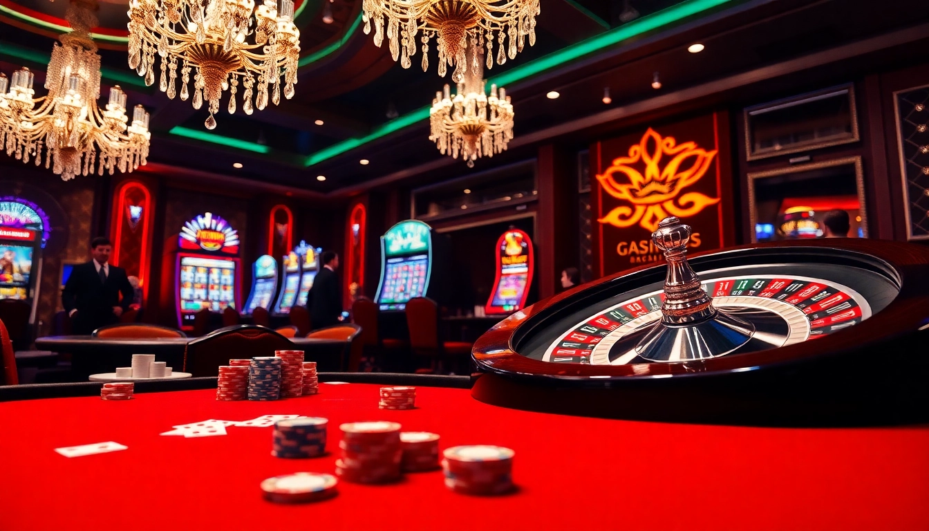 Engaged gamblers play poker at a stylish table, showcasing the excitement of https://78winn.co/ with vibrant casino elements.