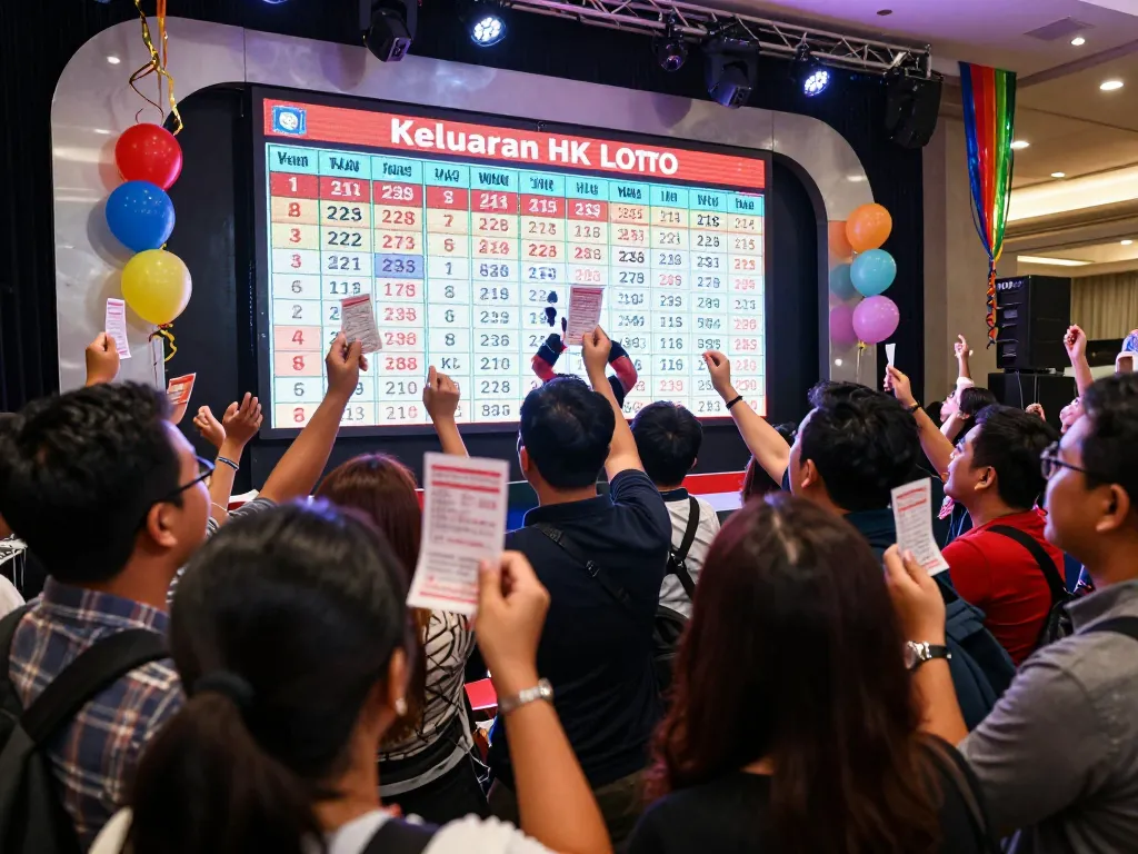 Acara undian langsung Keluaran HK Lotto yang menarik, menampilkan beragam peserta merayakan angka kemenangan dan suasana yang meriah.