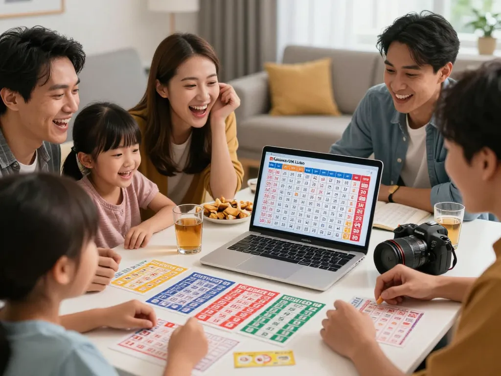 Pemain Keluaran HK Lotto merayakan hasil undian lotere yang menarik dengan ekspresi ceria dan tiket berwarna-warni.