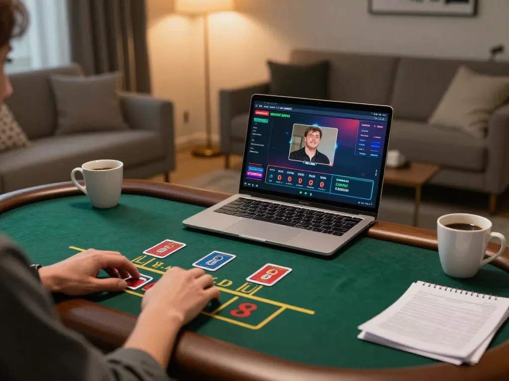 A player engages in live dealer blackjack at home using 88VIN's online gaming platform.