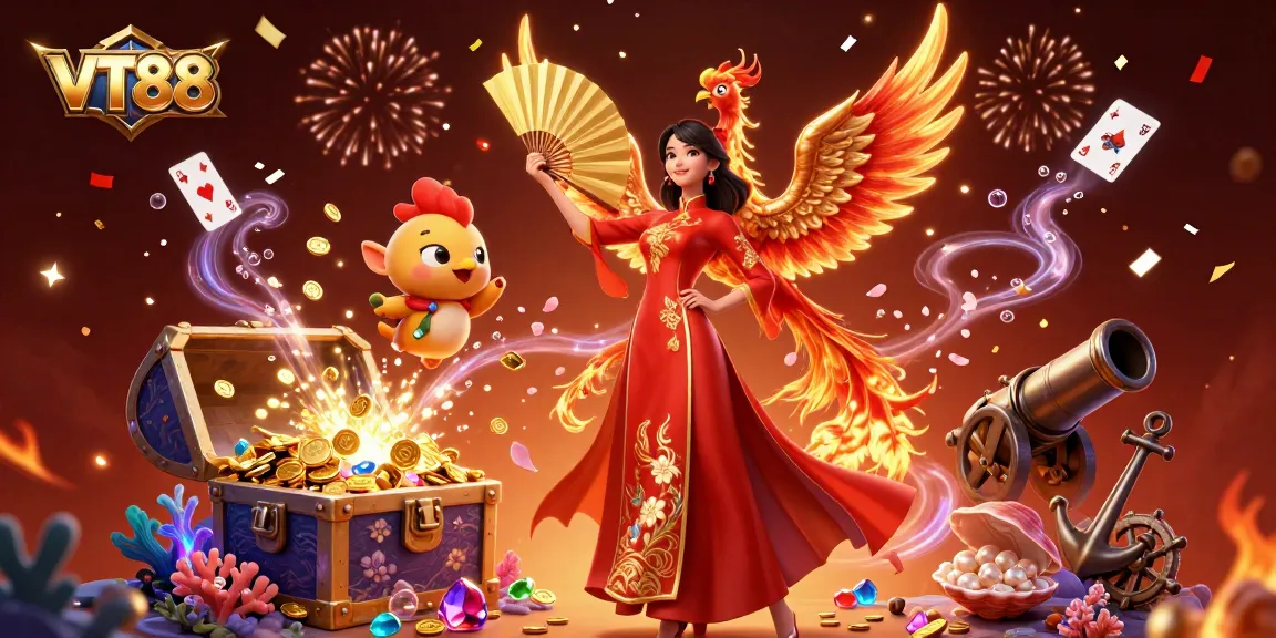 Experience thrilling gameplay as VT88 illuminates the casino with dynamic elements and festive flair.