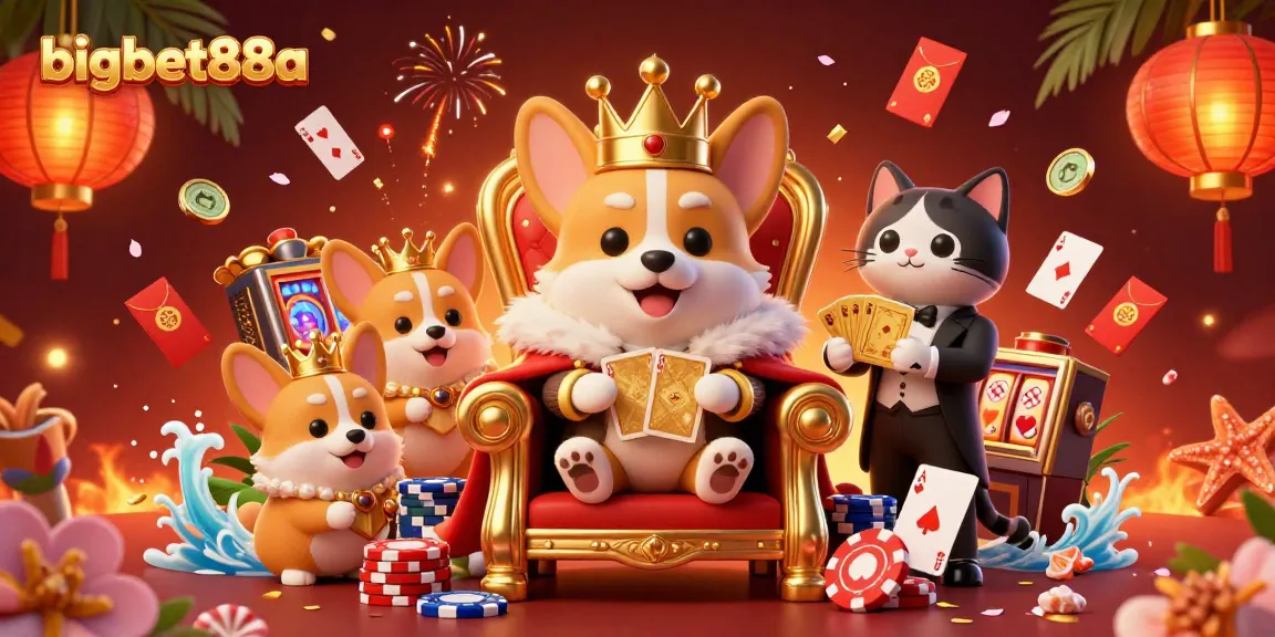 Engage in thrilling gaming with bigbet88a amidst vibrant casino-themed visuals.