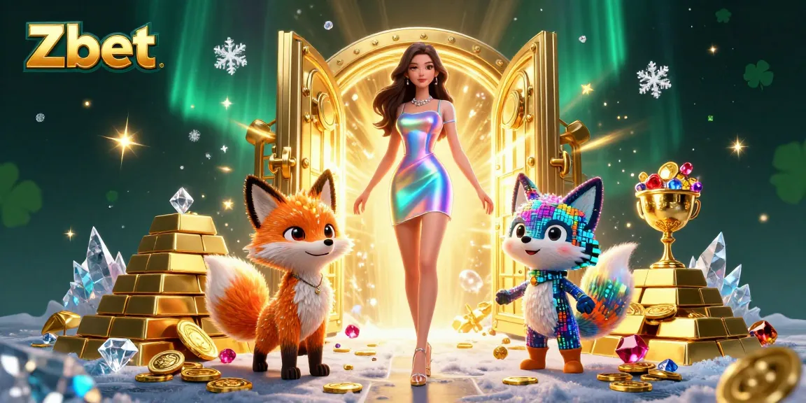 Zbet's vibrant casino experience showcased with colorful characters and dynamic gaming elements