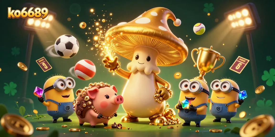 Experience the excitement of ko6689's dynamic gaming environment filled with treasures and vibrant 3D characters.