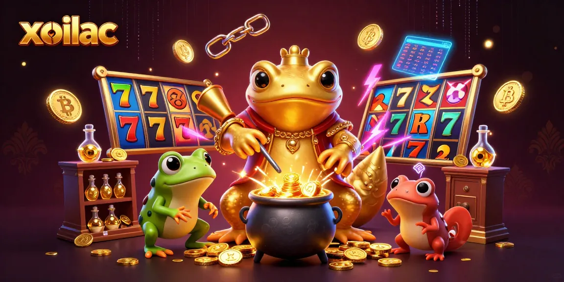 Experience xoilac's thrilling casino adventure with a golden salamander alchemist and exciting slot reels.