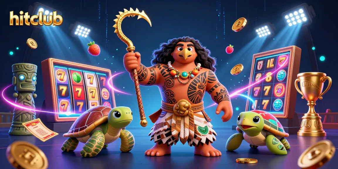 hitclub offers a thrilling gaming experience with vibrant slots and characters in an engaging casino scene.